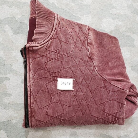 RVCA Jacket Womens Small Red Full Zip Bomber - Picture 11 of 11